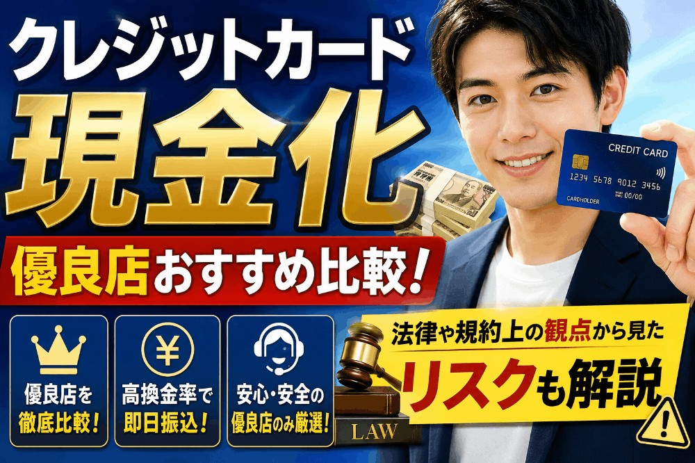 クレジットカード現金優良店おすすめ比較！法律や規約上の観点から見たリスクも解説