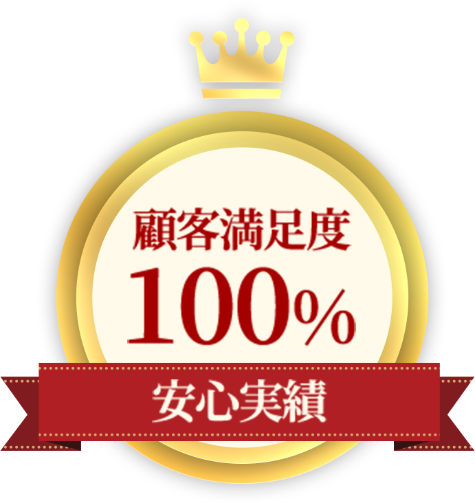 顧客満足度100%安心実績